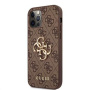 Guess 4G Metal Logo ovitek za iPhone 12 Pro Max - rjava