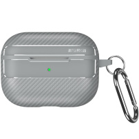 Ovitek z vzorcem karbonskih vlaken za AirPods Pro 3 - siv