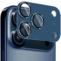 NORTHJO kaljeno steklo s kovinskim okvirjem za zaščito leč fotoaparata za iPhone 17 Pro - temno modra