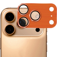 ENKAY kaljeno steklo z brušenim okvirjem za zaščito leč fotoaparata za iPhone 17 Pro - oranžna