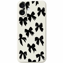 Zaščitni ovitek z vzorcem pentljic za iPhone 17 - bež