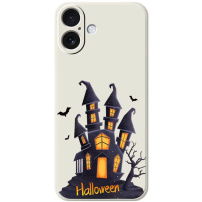 Zaščitni ovitek z motivom za noč čarovnic za iPhone 17 - bež