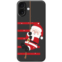 Zaščitni ovitek z motivom Božička za iPhone 17 - črn