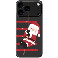 Zaščitni ovitek z motivom Božička za iPhone 17 Pro - črn