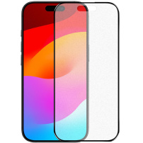 NORTHJO matirano kaljeno 2.5D steklo s črnim okvirjem za iPhone 17 Pro