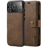 DG.Ming 2v1 snemljiv preklopni etui za iPhone 17 Pro / 18 Pro - rjav