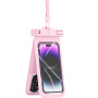 USAMS YD014 vodoodporna torbica z dvema predelkoma za iPhone - roza