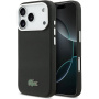 Lacoste Iconic Petit Pique Metal Logo ovitek z MagSafe za iPhone 17 Pro - črn