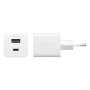 PanzerGlass empower Turbo GaN hitri polnilni adapter z USB-C / USB-A priključki - 35W - bel