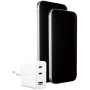 PanzerGlass empower Turbo GaN hitri polnilni adapter z 2x USB-C / USB-A priključki - 70W - bel