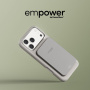 PanzerGlass empower Qi2 brezžična MagSafe powerbanka s priključkom USB-C - 5.000 mAh - siva