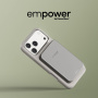 PanzerGlass empower Qi2 brezžična MagSafe powerbanka s priključkom USB-C - 10.000 mAh - siva