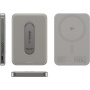 PanzerGlass empower Qi2 brezžična MagSafe powerbanka s stojalom in priključkom USB-C - 5.000 mAh - siva