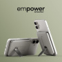 PanzerGlass empower Qi2 brezžična MagSafe powerbanka s stojalom in priključkom USB-C - 5.000 mAh - siva