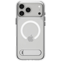 Spigen Ultra Hybrid S prozoren ovitek s stojalom in MagSafe za iPhone 17 Pro - prozoren