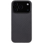 Tactical Aramid ovitek z vzorcem karbonovih vlaken in MagSafe za iPhone 17 Pro Max - temno siv
