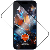 FIXED Armor kaljeno 2.5D steklo s črnim okvirjem za iPhone 17