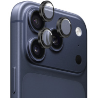 FIXED Camera Glass kaljeno steklo z aluminijastim okvirjem za zaščito leč fotoaparata za iPhone 17 Pro / 17 Pro Max - črna