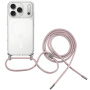 FIXED MagPure Neck transparenten ovitek z vrvico in MagSafe za iPhone 17 Pro Max - roza