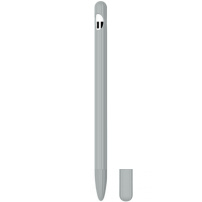 3v1 silikonski ovitek z dvema poklopcema špic za Apple Pencil 1. generacije - siva