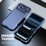 Luphie zaščitni kovinski okvir za iPhone 17 Pro Max - črno rdeč