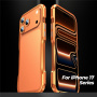 Luphie zaščitni kovinski okvir za iPhone 17 Pro Max - črno rdeč