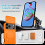 Ovitek z drsnim zakljuckom kamere, z izvlecnim stojalom in MagSafe za iPhone 17 Pro Max - oranzen