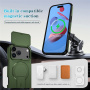 Ovitek z drsnim robom, zložljivim stojalom in MagSafe za iPhone 17 Pro Max - olivna
