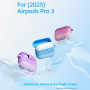 Silikonski ovitek s črtami in karabinom za AirPods Pro 3 - roza