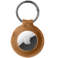 FIXED usnjen etui s karabinom za AirTag 1 / 2 - rjava