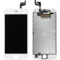 Vrhunski LCD zaslon z zaslonom na dotik in okvirjem za Apple iPhone 6S - bela