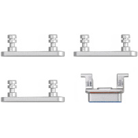 Rezervni stranski gumbi za Apple iPhone SE 2020 (Glasnost + Vklop/izklop + utišanje) - bela