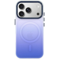 Zaščitni ovitek z barvnim prelivom in MagSafe za iPhone 17 Pro Max - temno moder