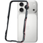 Luphie zaščitni kovinski okvir za iPhone 17 Pro Max - črno rdeč