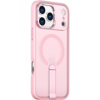 Ovitek z izklopnim stojalom in MagSafe za iPhone 17 Pro Max - roza