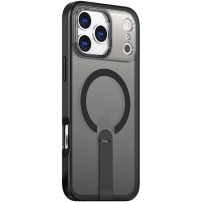 Ovitek z nagibnim stojalom in MagSafe za iPhone 17 Pro Max - črn