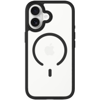 Matna ovitka z barvnim okvirjem in MagSafe za iPhone 17 - črna