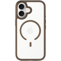 Matna ovitek z barvnim okvirjem in MagSafe za iPhone 17 - rjav