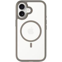 Maten ovitek z barvnim okvirjem in MagSafe za iPhone 17 - sivo-rjav