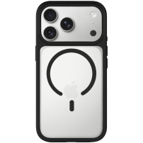 Matna ovitka z barvnim okvirjem in MagSafe za iPhone 17 Pro - črna