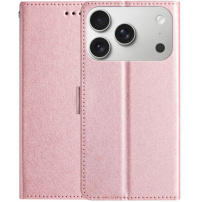 Flip ovitek iz PU usnja za iPhone 17 Pro - roza