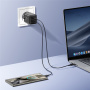 JOYROOM JR-TCG17 GaN hitri polnilni adapter z 2x USB-C vrati - 45W - črn