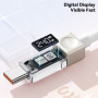 ESSAGER Crystal Clear opletený nabíjecí a datový kabel - USB-C na USB-C - 1 m - modrofialový