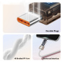 ESSAGER Crystal Clear opletený nabíjecí a datový kabel - USB-C na USB-C - 1 m - modrofialový