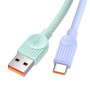 ESSAGER ES-X73 pleten polnilni in podatkovni kabel - USB-A na USB-C - 1 m - mentolno vijolična