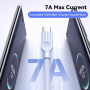 ESSAGER ES-X73 pleten polnilni in podatkovni kabel - USB-A na USB-C - 1 m - mentolno vijolična