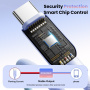 ESSAGER ES-X73 pleten polnilni in podatkovni kabel - USB-A na USB-C - 1 m - mentolno vijolična