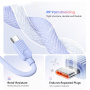 ESSAGER ES-X73 pleten polnilni in podatkovni kabel - USB-A na USB-C - 2 m - zeleno-roza