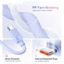 ESSAGER ES-X73 pleten polnilni in podatkovni kabel - USB-C na USB-C - 1 m - zeleno-rožnat