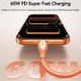 JOYROOM S-A59 polnilni in podatkovni kabel - USB-C na USB-C - 1,2 m - oranžen